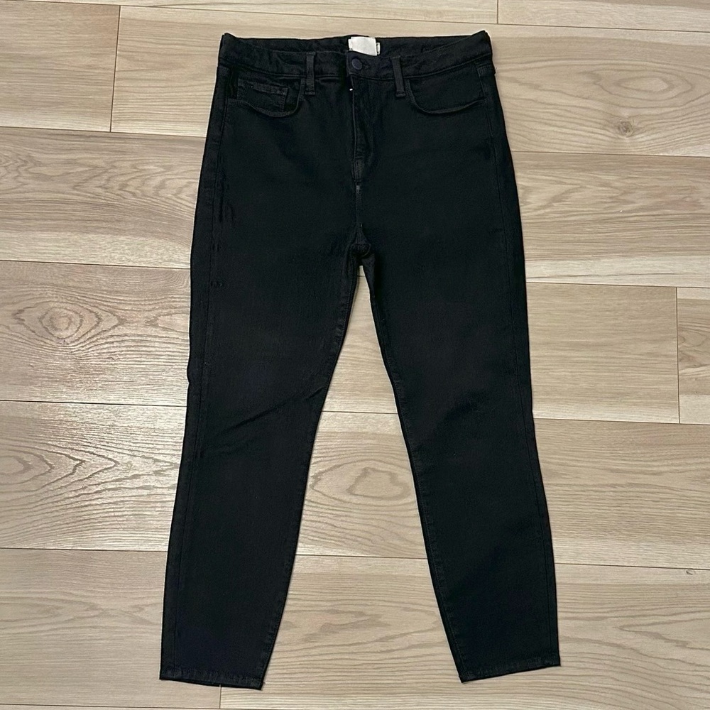 L'AGENCE Black Cropped Ankle Jeans